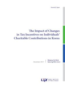 The Impact of Changes in Tax Incentives on Individuals’ Charitable Contributions in Korea